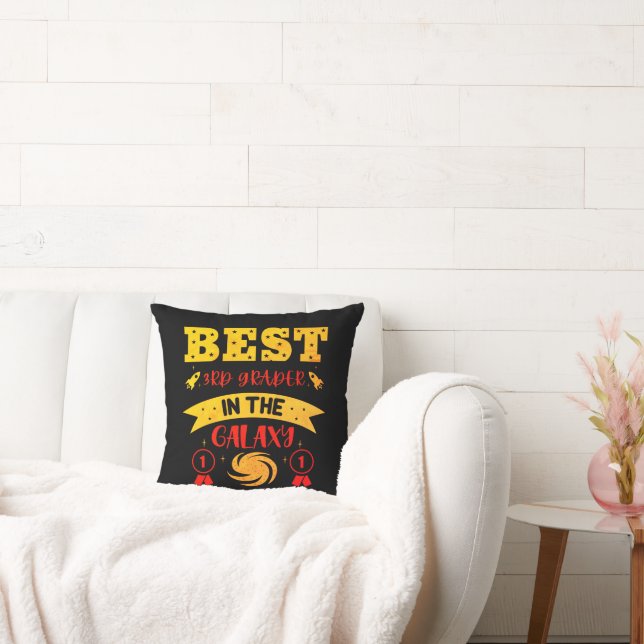 BEST 3RD GRADER IN THE GALAXY funny cute           Throw Pillow (Couch)