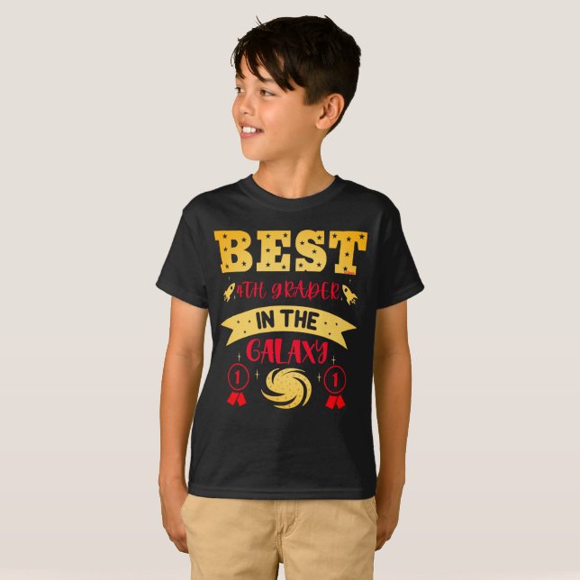 BEST 4TH GRADER IN THE GALAXY funny cute           T-Shirt (Front Full)