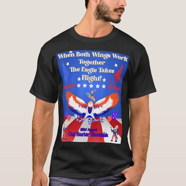 Best 4th of July Liberal Conservative Right Left W T-Shirt (Front)