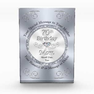 Best 70th Birthday Gifts for Mom, Personalized