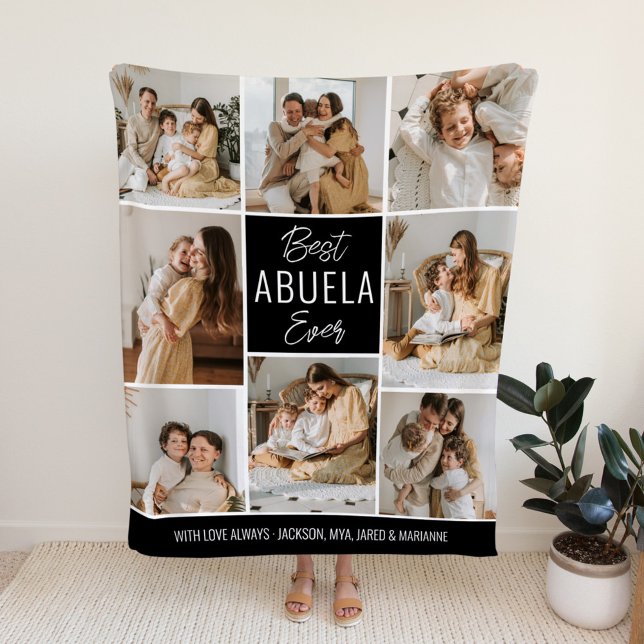 Best ABUELA Ever Custom Fleece Blanket (Creator Uploaded)