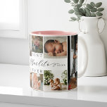 Best Abuelito Ever Elegant Script 8 Photo Collage Two-Tone Coffee Mug<br><div class="desc">Send a beautiful personalized gift to your Abuelito that she'll cherish. Special personalized family photo collage to display your special family photos and memories. Our design features a simple 8 photo collage grid design with "Best Abuelito Ever" designed in a beautiful handwritten black script style & serif text pairing. Customize...</div>