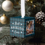 Best Abuelito Ever | Holiday Plaid Photo Cube Ornament