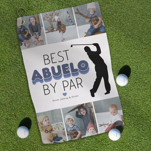 Best Abuelo By Par Photo Collage Golf Towel