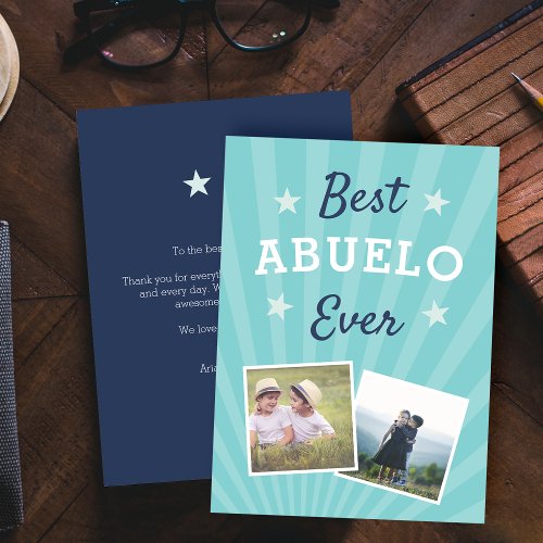 Best Abuelo Ever  Fathers Day Flat Photo Card