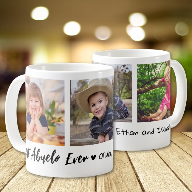 Best Abuelo Ever Grandchildren 3 Photo Collage   Coffee Mug (Creator Uploaded)