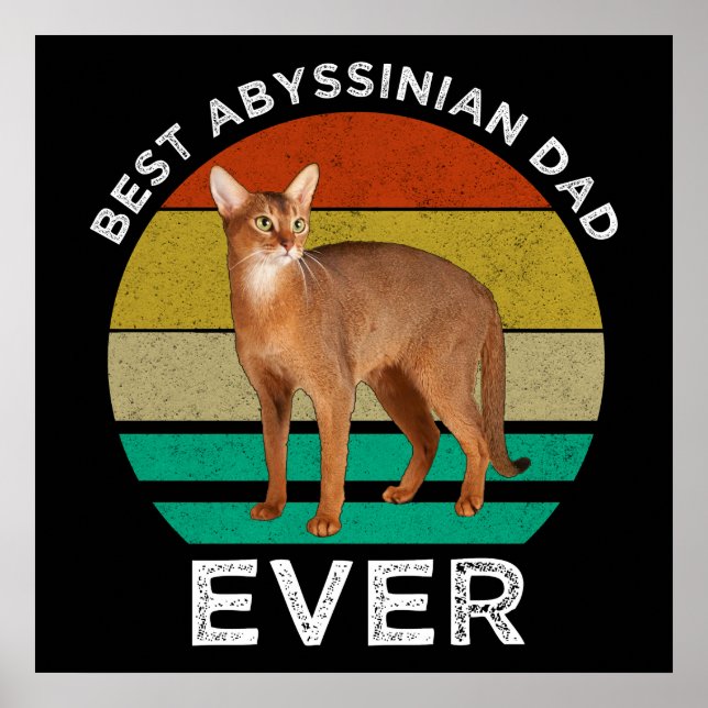 Best Abyssinian Dad Ever Poster (Front)