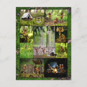 Best acorn elves camp photos mosaic postcrossing  postcard