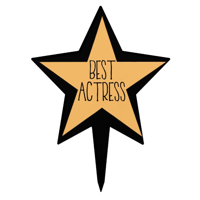 "BEst Actress" Cake Topper (Front)