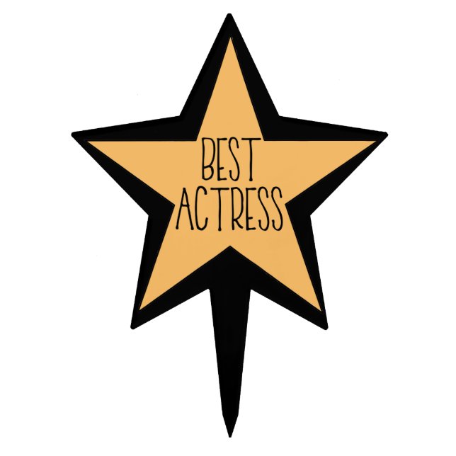 "BEST Actress" Cake Topper (Front)