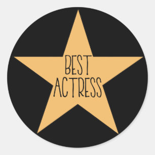 “Best Actress” Classic Round Sticker