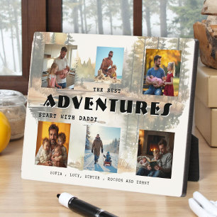 Best Adventures Start With Daddy Photo Plaque