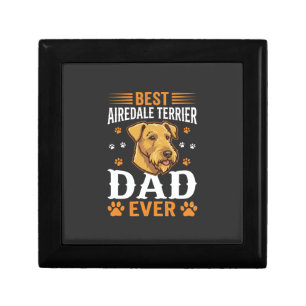 Best Airedale Terrier Dad Ever Dog Lover Gift Box