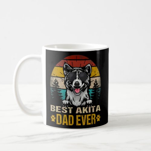 Best Akita Dad Ever Vintage Dog  Coffee Mug