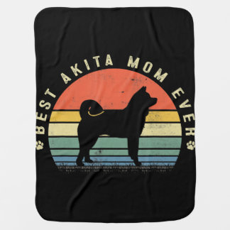 best akita mom ever funny akita dog  gifts baby blanket