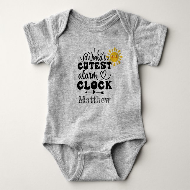 Best Alarm Clock  Baby Bodysuit (Front)
