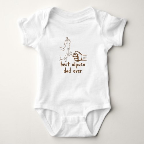 Best Alpaca Dad ever Baby Bodysuit