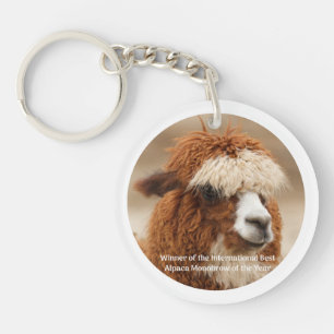 Best Alpaca Monobrow Keychain
