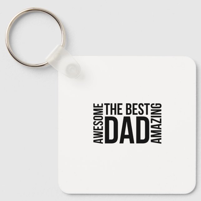 Best Amazing Dad Keychain (Front)