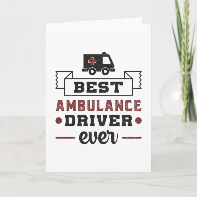 Best Ambulance Driver Ever Paramedic Hospital Gift Card (Front)