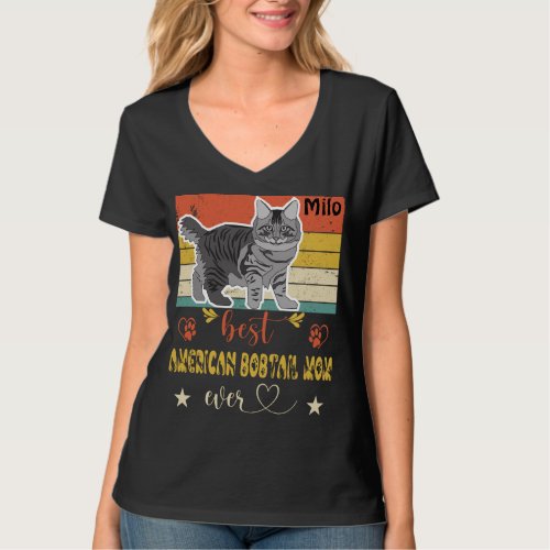 Best American Bobtail Mom Ever Cat Mama Cat Mother T_Shirt