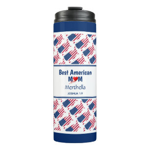 Best American Mom USA FLAG Thermal Tumbler