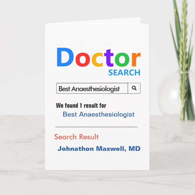 Best Anesthesiologist  Search Card (Front)