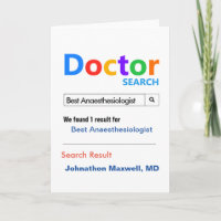 Best Anesthesiologist  Search Card