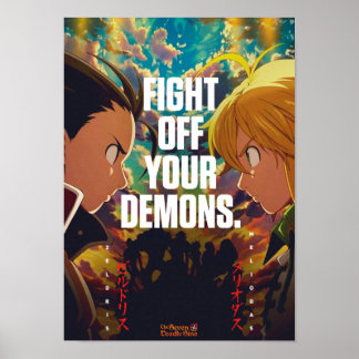 Best Anime Quotes About Fighting Your Own Demon Poster