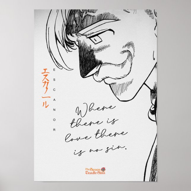 Best Anime Quotes About Love and Sin Poster (Front)