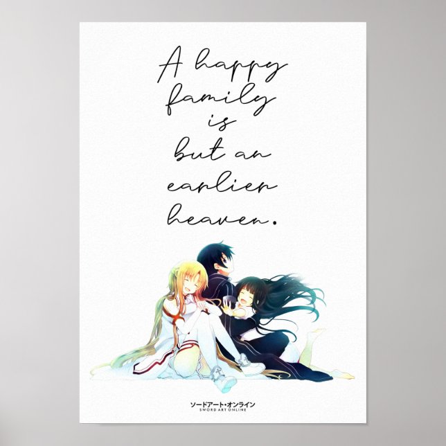 Best Anime Quotes Online Gamer MMORPG Family Poster (Front)