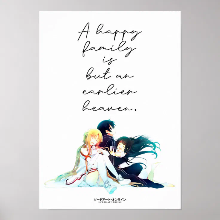 Best Anime Quotes Online Gamer MMORPG Family Poster | Zazzle