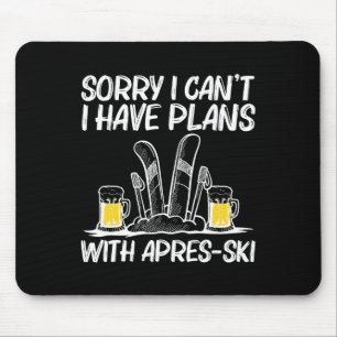 Best Apres Ski Art For Men Women Skiing Skier Wint Mouse Pad
