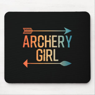 Best Archery Art For Girls Women Crossbow Bow Hunt Mouse Pad