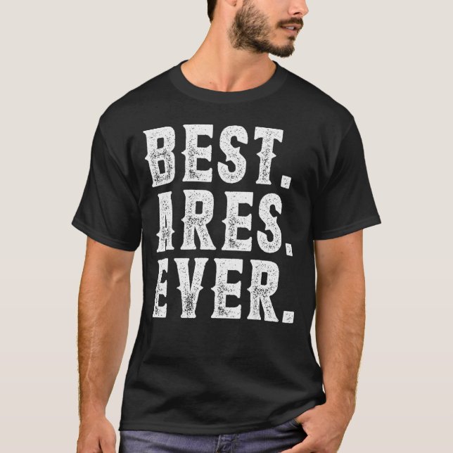 Best Ares Ever Dad Fathers Day Men Husband   Vinta T-Shirt (Front)