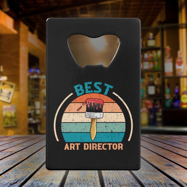Best Art Director Retro - Film Crew Gift Credit Card Bottle Opener (Creator Uploaded)