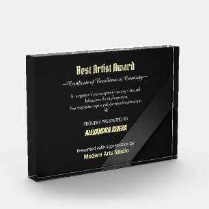 Best Artist Award Acrylic Award