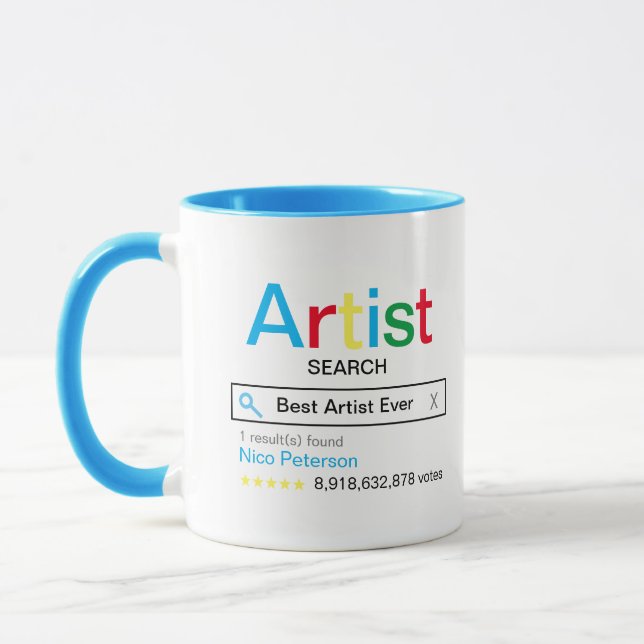 Best Artist Ever Search engine Result With name Mug (Left)