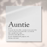 Best Aunt Auntie Definition Black and White Fun Faux Canvas Print<br><div class="desc">Personalise for your special aunt or auntie to create a unique gift for birthdays,  Christmas or any day you want to show how much she means to you. A perfect way to show her how amazing she is every day. Designed by Thisisnotme©</div>