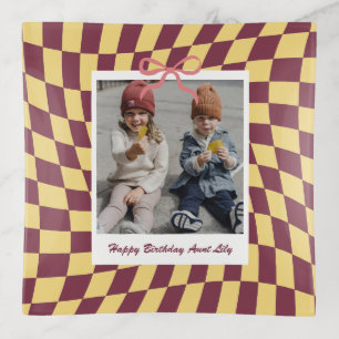 Best Aunt Birthday Gift Custom Niece Nephew Photo Trinket Tray