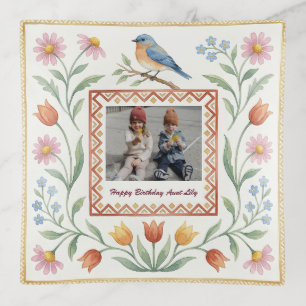 Best Aunt Birthday Gift Custom Niece Nephew Photo Trinket Tray