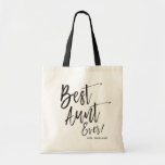 Best Aunt Ever 2 | Script Style Custom Wedding Tote Bag at Zazzle