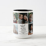 Best Aunt Ever 7-Photo Collage Personal Message Two-Tone Coffee Mug<br><div class="desc">Show your love and appreciation for a wonderful aunt with this personalized "Best Aunt Ever" photo mug. This beautifully crafted mug features a heartfelt message and a collage of 7 of your favorite photos, making it a unique and treasured gift that any aunt will adore. The sleek white background and...</div>