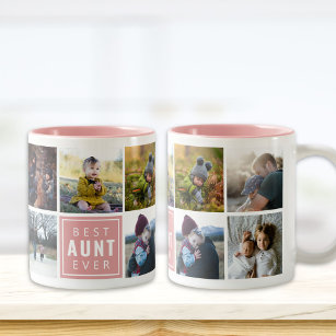 Best AUNT Ever Custom Photo Mug