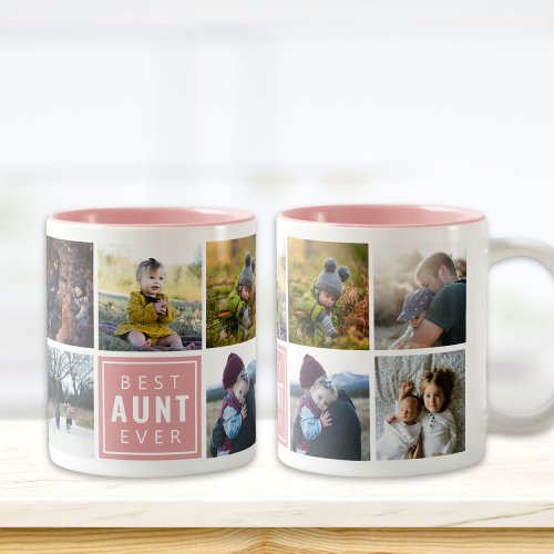 Best AUNT Ever Custom Photo Mug