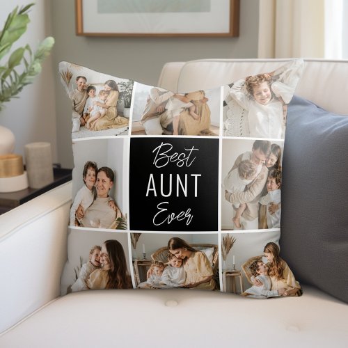 Best AUNT Ever Custom Throw Pillow