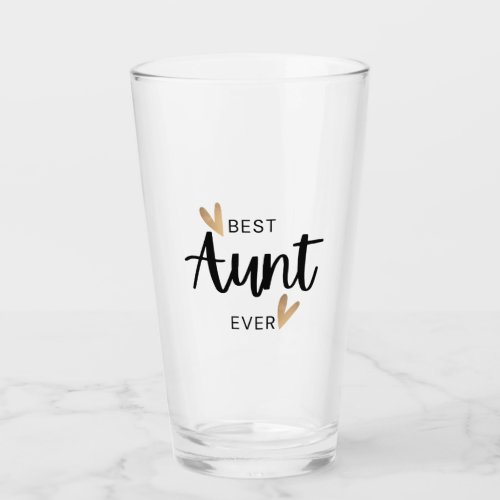 Best Aunt Ever Glass