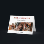 best aunt ever happy birthday photo collage cute  card<br><div class="desc">cute photo card for your aunty,  3 photos in the front and one inside. fully customizable! Plus a sweet message inside!</div>