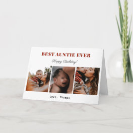 best aunt ever happy birthday photo collage cute card