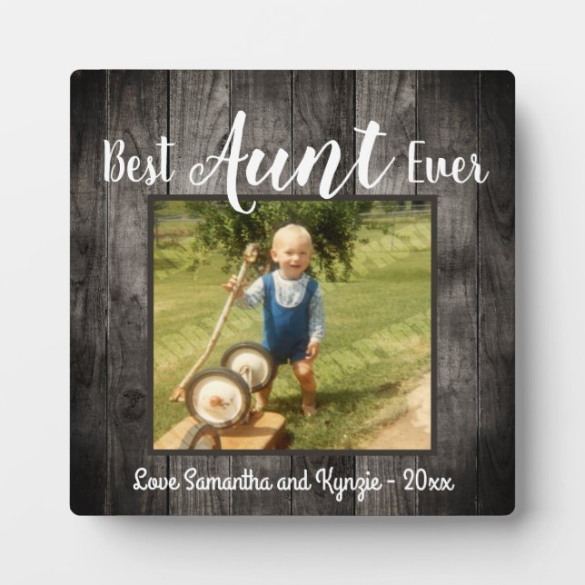 Best Aunt Ever Love Desk Photo Plaque (Front)